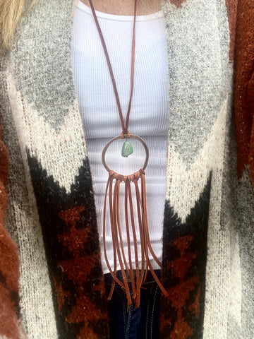 Leather Dream Catcher Necklace